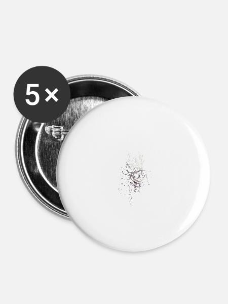 Muster - Buttons klein 25 mm (5er Pack) - Weiß