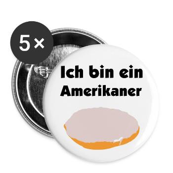 American - Buttons small 1''/25 mm (5-pack) - white - Front