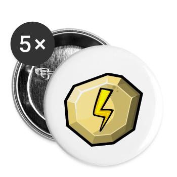 Element: Elektrisch - Buttons klein 25 mm (5er Pack) - Weiß - Vorne