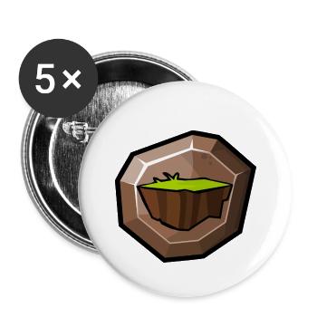 Element: Earth - Buttons small 1''/25 mm (5-pack) - white - Front
