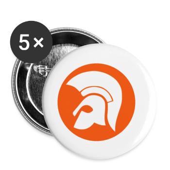Les vêtements pointus - Lot de 5 petits badges (25 mm) - blanc - Devant