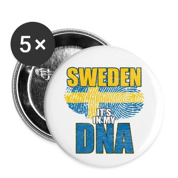 Sweden - Buttons small 1''/25 mm (5-pack) - white - Front