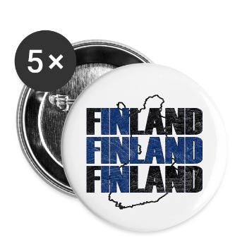 Finland - Buttons small 1''/25 mm (5-pack) - white - Front