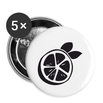 lemon - Buttons small 1''/25 mm (5-pack) - white - Front