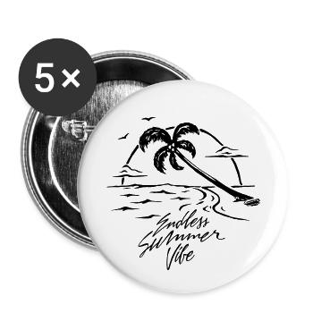 Endless Summer - Buttons klein 25 mm (5er Pack) - Weiß - Vorne