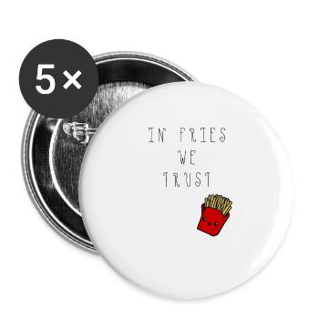 IN FRIES WE TRUST Pomme's Fashion Style Fashion - Buttons small 1''/25 mm (5-pack) - white - Front