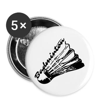 Federball - Buttons klein 25 mm (5er Pack) - Weiß - Vorne