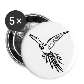 parrot - Buttons small 1''/25 mm (5-pack) - white - Front