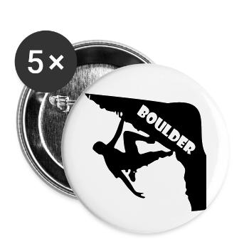 boulderer - Buttons small 1''/25 mm (5-pack) - white - Front