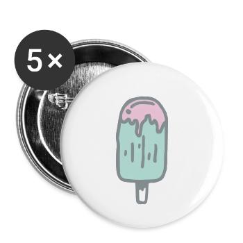 Ice cream in style - Buttons small 1''/25 mm (5-pack) - white - Front