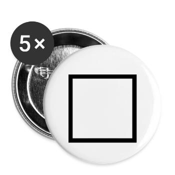 Square - Buttons small 1''/25 mm (5-pack) - white - Front