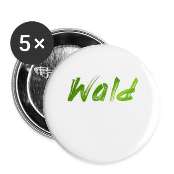 Wald - Buttons klein 25 mm (5er Pack) - Weiß - Vorne