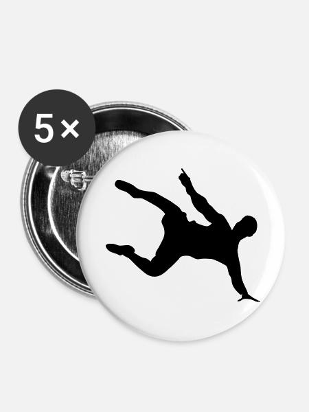 Breakdancer - Buttons klein 25 mm (5er Pack) - Weiß