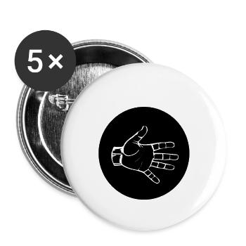 PAPER (b) - Buttons small 1''/25 mm (5-pack) - white - Front