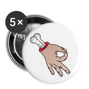 Looked in (colorful)! Gift idea! - Buttons small 1''/25 mm (5-pack) - white - Front