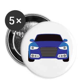 Blaues Auto graphic design - Buttons klein 25 mm (5er Pack) - Weiß - Vorne