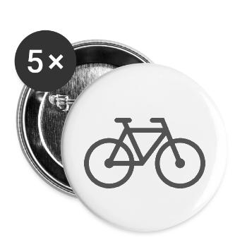 Bicycle bike, - Buttons small 1''/25 mm (5-pack) - white - Front