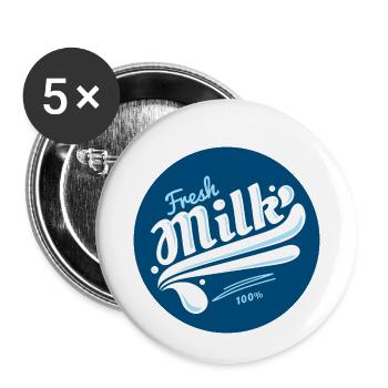 Fresh Milk - Buttons small 1''/25 mm (5-pack) - white - Front