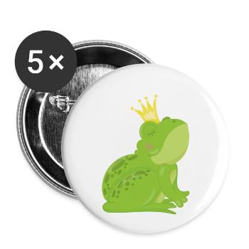 Frosch - Lot de 5 petits badges (25 mm) - blanc - Devant