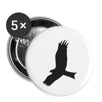 Bird Bird Freedom Freedom Wilderness Gift - Buttons small 1''/25 mm (5-pack) - white - Front