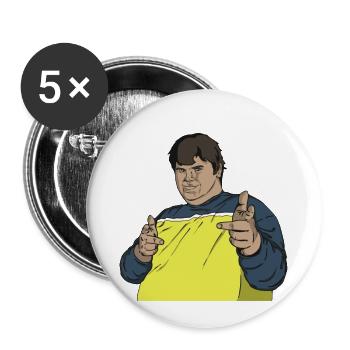 Fat man - Buttons small 1''/25 mm (5-pack) - white - Front