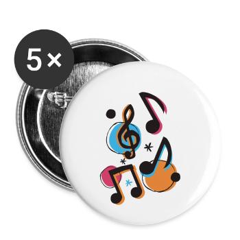 Noten | Von Clare - Buttons klein 25 mm (5er Pack) - Weiß - Vorne
