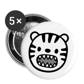 Baby Tiger - Buttons small 1''/25 mm (5-pack) - white - Front