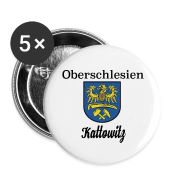 Oberschlesien - Buttons klein 25 mm (5er Pack) - Weiß - Vorne