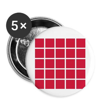 tiles squares mosaic - Buttons small 1''/25 mm (5-pack) - white - Front
