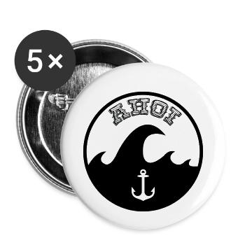 Ahoy - Buttons small 1''/25 mm (5-pack) - white - Front