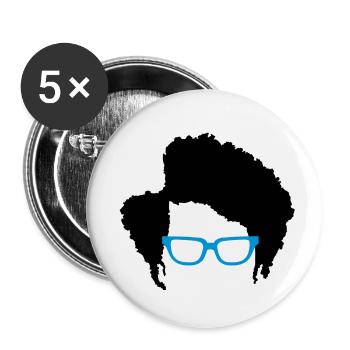 Moss IT-Crowd - Buttons klein 25 mm (5er Pack) - Weiß - Vorne