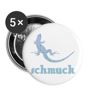 eidechse schmuck musterung - Buttons klein 25 mm (5er Pack) - Weiß - Vorne