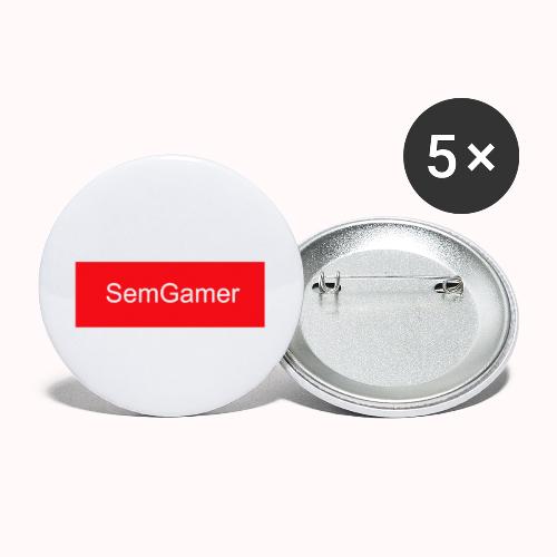 SemGamer in rood vak - Buttons klein 25 mm (5-pack)