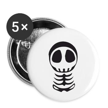 skeleton - Buttons small 1''/25 mm (5-pack) - white - Front