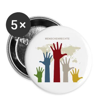 Menschenrechte - Buttons klein 25 mm (5er Pack) - Weiß - Vorne