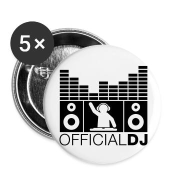 official_dj__f1 - Lot de 5 petits badges (25 mm) - blanc - Devant