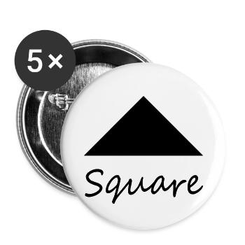 Wrong Square Shape - Buttons small 1''/25 mm (5-pack) - white - Front