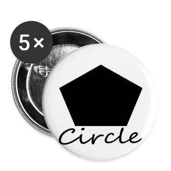 Wrong Circle Shape - Buttons small 1''/25 mm (5-pack) - white - Front