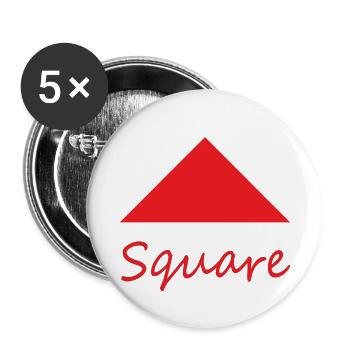 Wrong Square Shape - Buttons small 1''/25 mm (5-pack) - white - Front