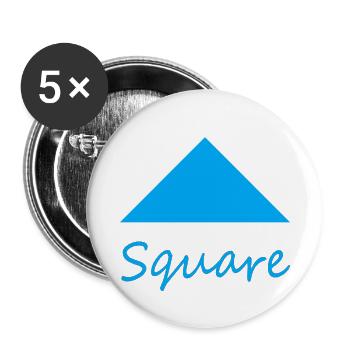 Wrong Square Shape - Buttons small 1''/25 mm (5-pack) - white - Front