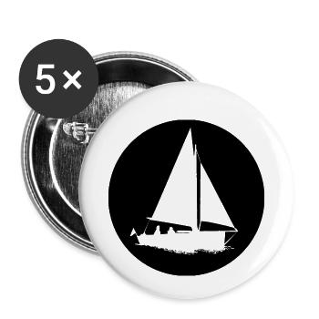Voile Voile - Lot de 5 petits badges (25 mm) - blanc - Devant