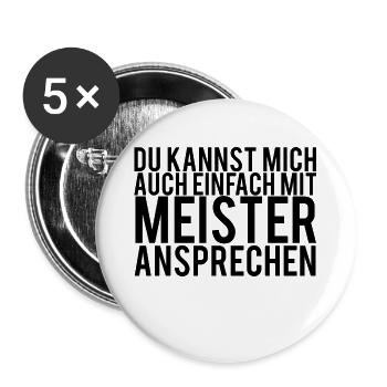 Meister - Buttons klein 25 mm (5er Pack) - Weiß - Vorne