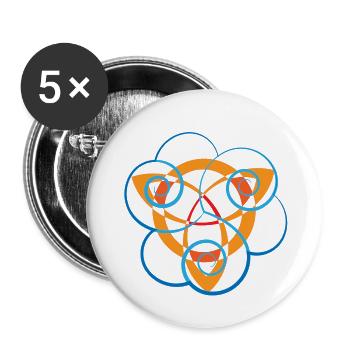 Celtic mysticism - Buttons small 1''/25 mm (5-pack) - white - Front
