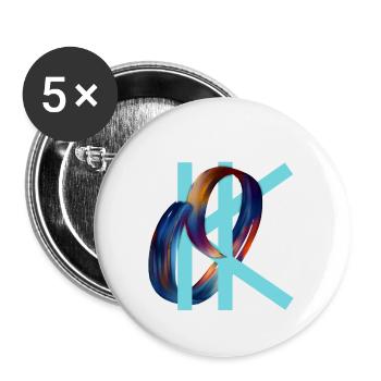 OK - Buttons small 1''/25 mm (5-pack) - white - Front