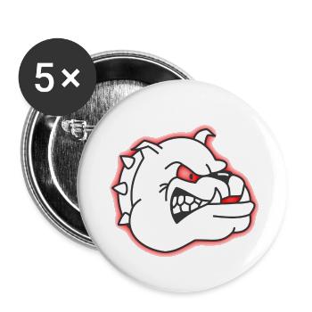 Comic Style Shirt Dog - Buttons small 1''/25 mm (5-pack) - white - Front
