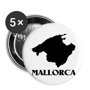 mallorca - Buttons klein 25 mm (5er Pack) - Weiß - Vorne