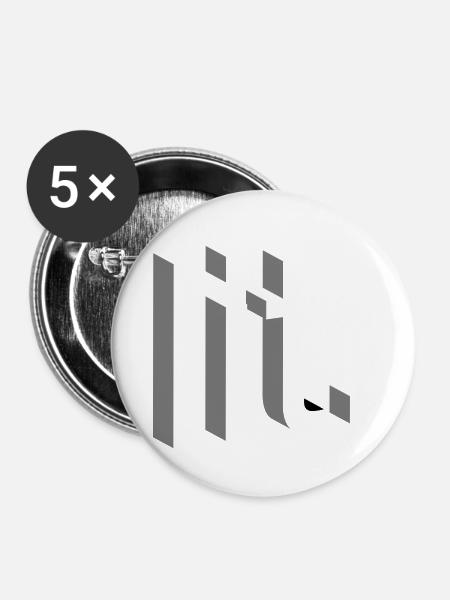 lit. - Buttons klein 25 mm (5er Pack) - Weiß