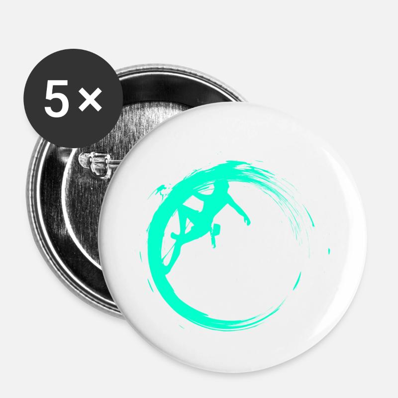 boulderer - Buttons small 1''/25 mm (5-pack) - white