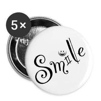 Smile - Buttons small 1''/25 mm (5-pack) - white - Front