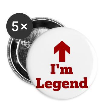 I'm laying, legend - Buttons small 1''/25 mm (5-pack) - white - Front